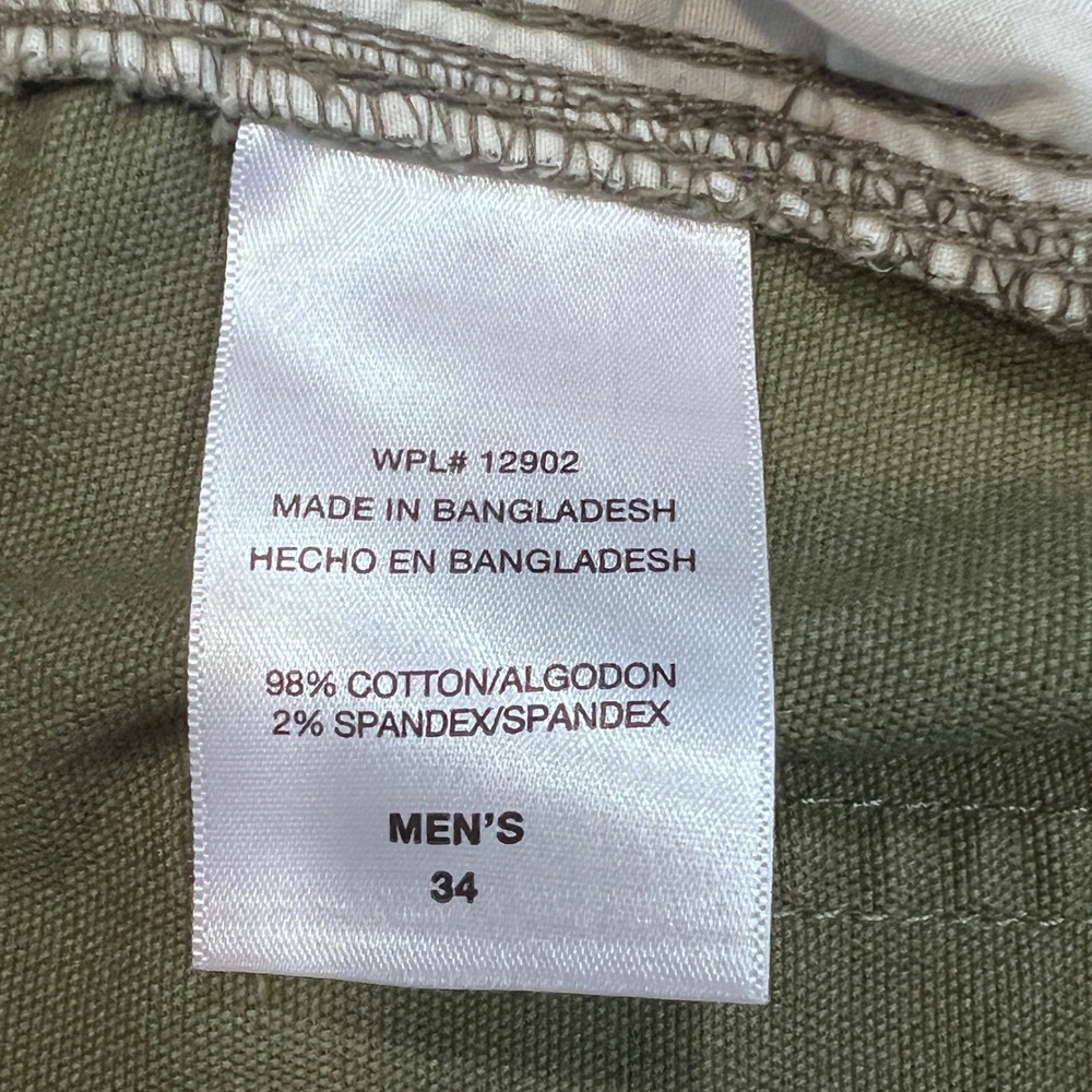 Coleman Olive Green Canvas Utility Shorts Size 34 Stretch Cotton Outdoor READ - Picture 4 of 11